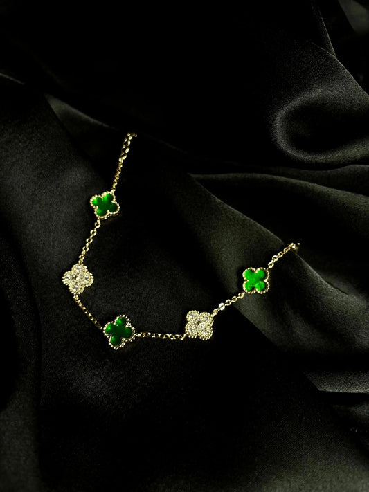 Bracelet trèfle Emeraude - Sayaline Collection